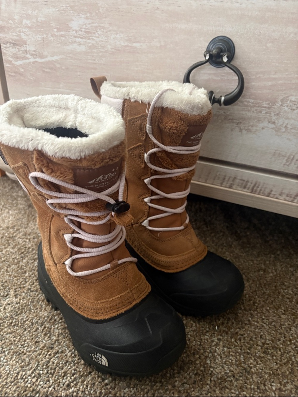 The North Face Kids Brown and Black Insulated Snow Boots